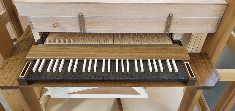 Klaviatur aus Mooreiche/Ahorn/Gebein