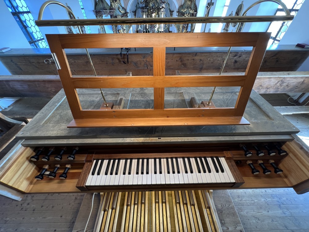 Barockorgel Spieltisch
